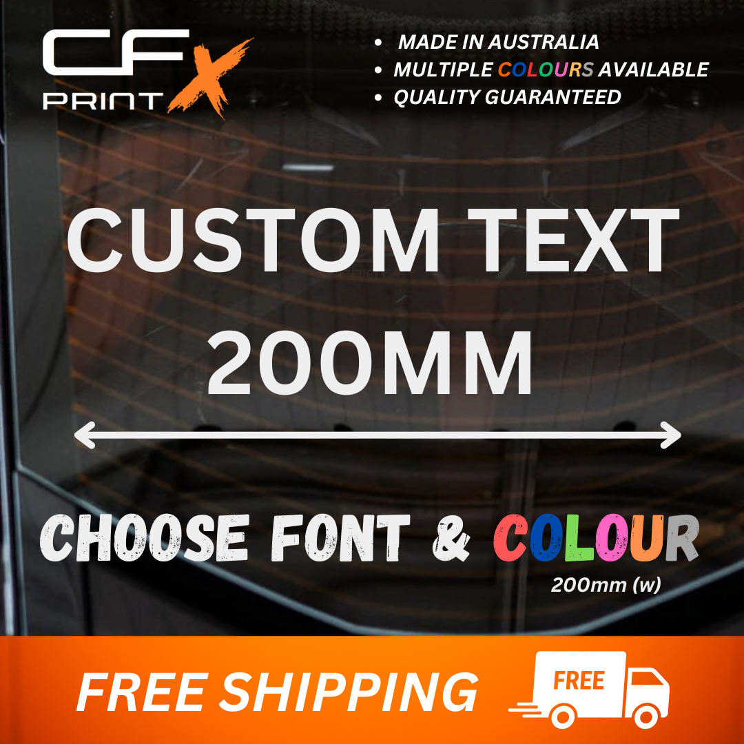 200mm CUSTOM TEXT Vinyl Sticker Decal For Shop/Car/Boat/Caravan