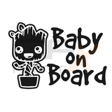 GROOT BABY ON BOARD Funny Vinyl Sticker Decal For Car/Boat/Caravan