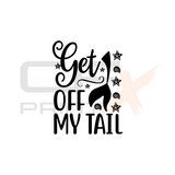 GET OFF MY TAIL Mermaid Funny Vinyl Sticker Decal For Car/Boat/Caravan