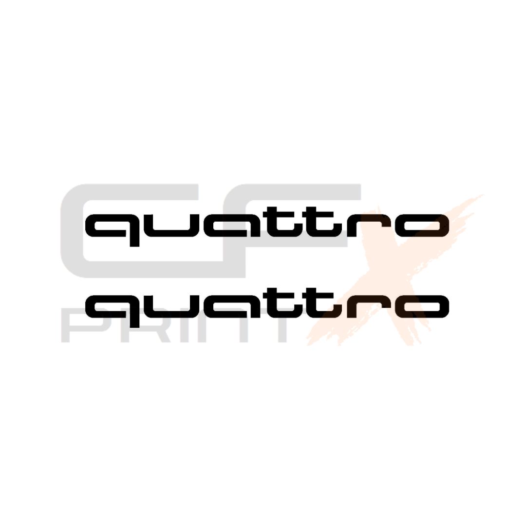 2 x AUDI QUATTRO A4 S4 S3 S5 TT S7 RS Vinyl Sticker Decal For Car/Boat/Caravan