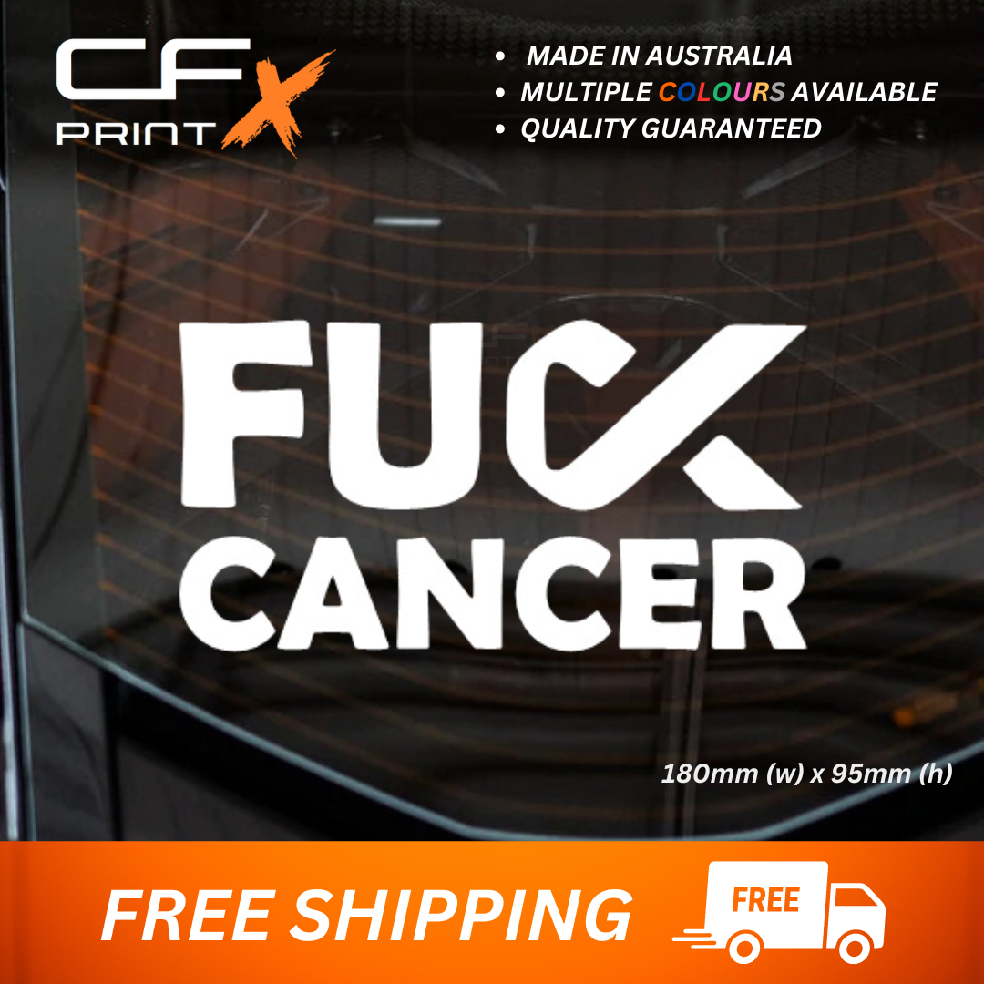 FUCK-CANCER AWARENESS RIBBON Vinyl Sticker Decal For Car/Boat/Caravan