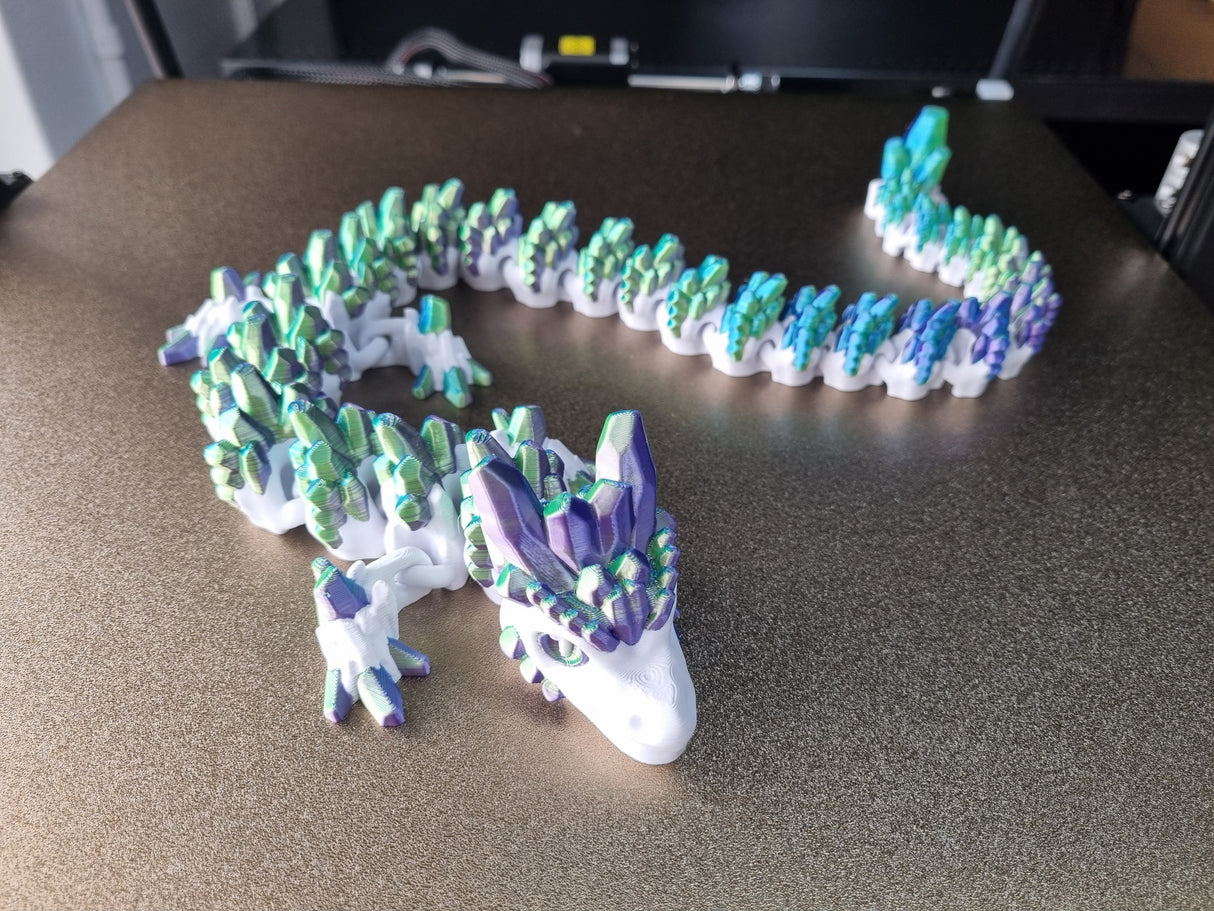 3D PRINTED CRYSTAL DRAGON FIDGET TOY