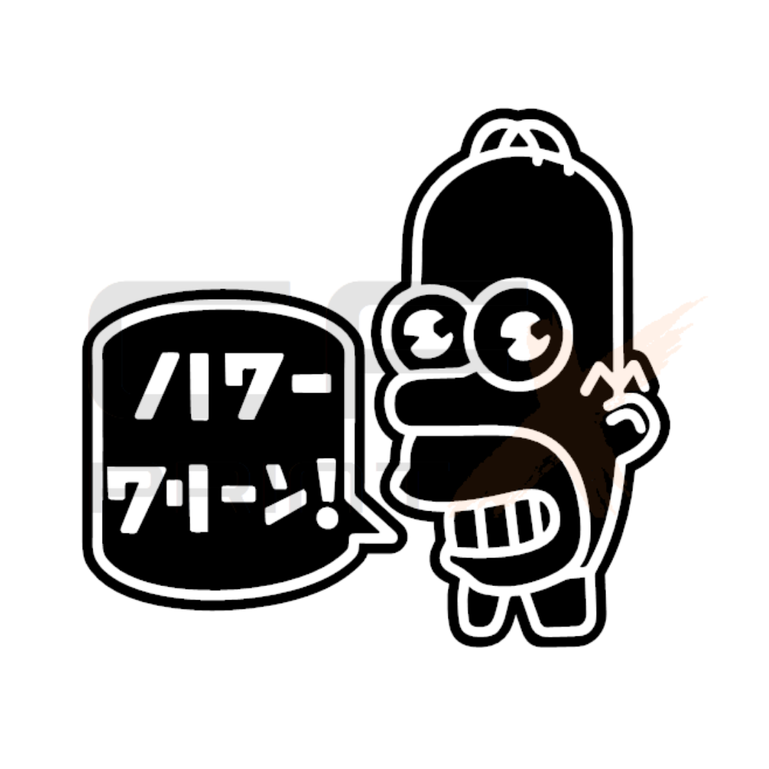 MR SPARKLE Simpsons Anime Homer Vinyl Sticker Decal For Car/Boat/Caravan