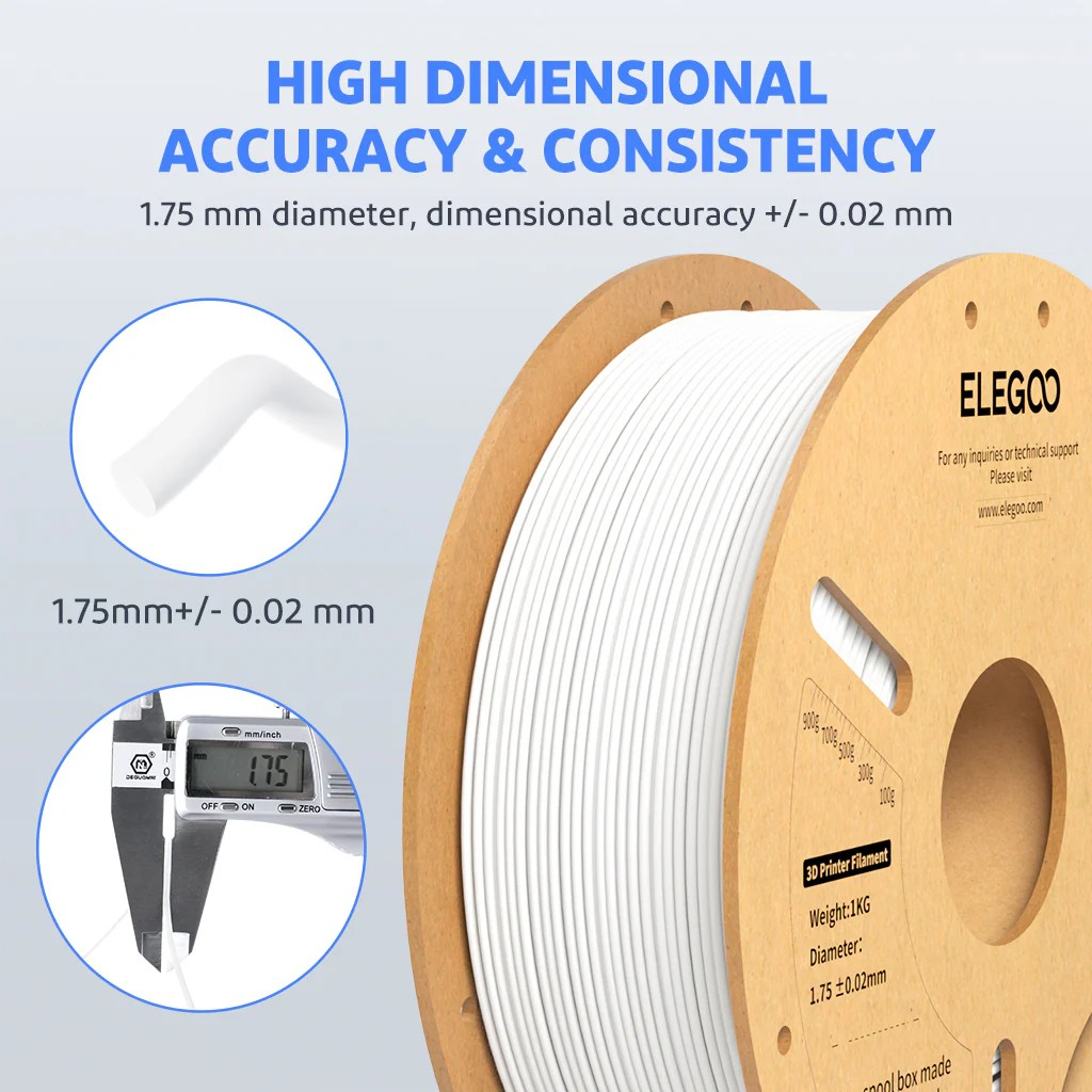 ELEGOO PLA+ 3D PRINT FILAMENT 1.75mm 1KG