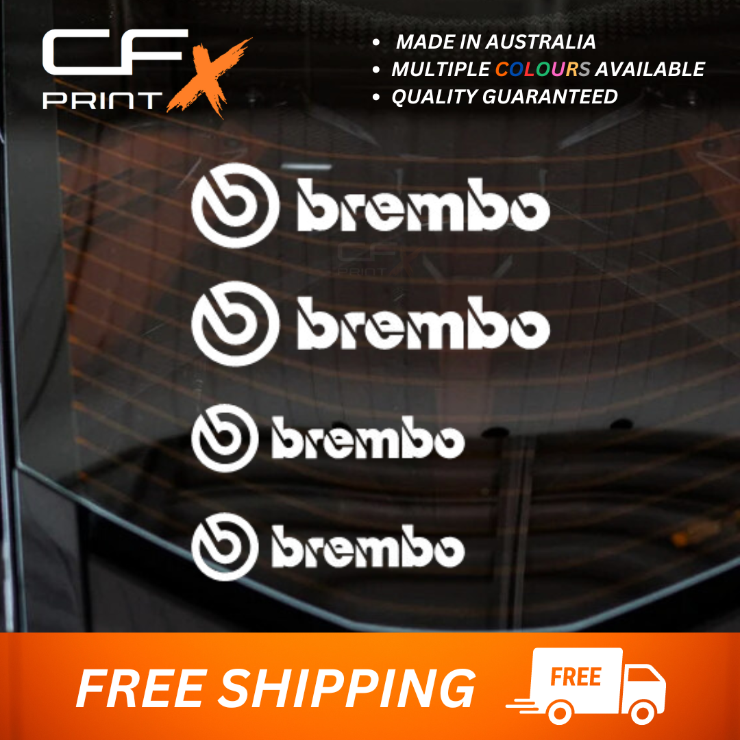 4 x BREMBO SET of Vinyl Sticker Decal For Car/Boat/Caravan