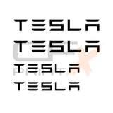 4 x TESLA SET of Vinyl Sticker Decal For Car/Boat/Caravan