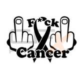 FUCK-CANCER AWARENESS RIBBON FINGERS Vinyl Sticker Decal For Car/Boat/Caravan