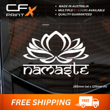 NAMASTE LOTUS Vinyl Sticker Decal For Car/Boat/Caravan