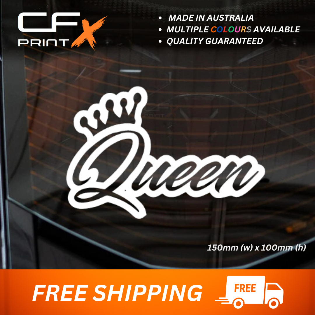 QUEEN Vinyl Sticker Decal For Car/Boat/Caravan